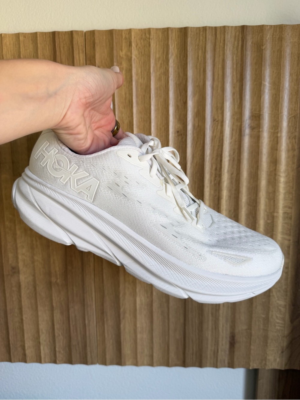 HOKA White Clifton 9